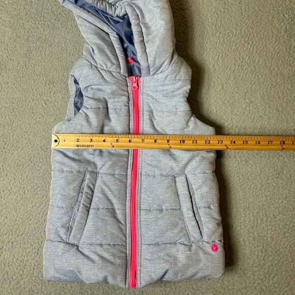 90 Degree by‎ Reflex Vest Girls S Light Blue Full Zip Hoodie Puffer Sleeveless - Picture 5 of 9